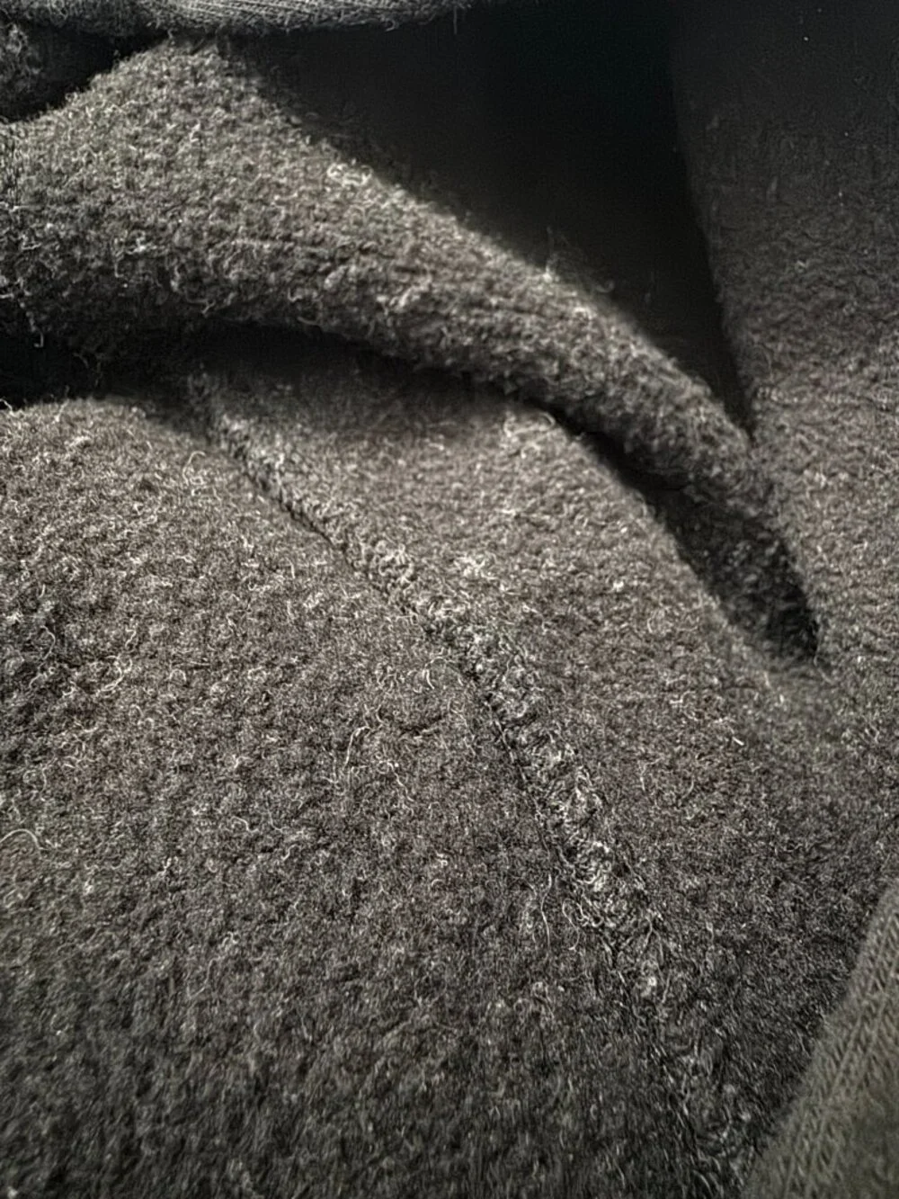 Adidas Black Grey Colorblock Hoodie Unisex Large (14/16)